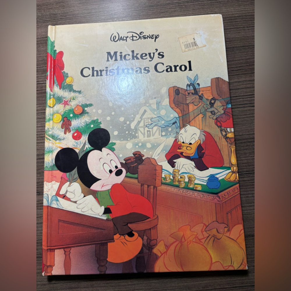 WALT DISNEY ✨ VINTAGE 1992 Mickey's Christmas Carol Book good condition